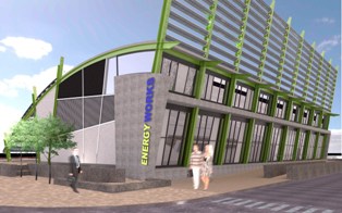 Artist's impression of the proposed Energy Works facility